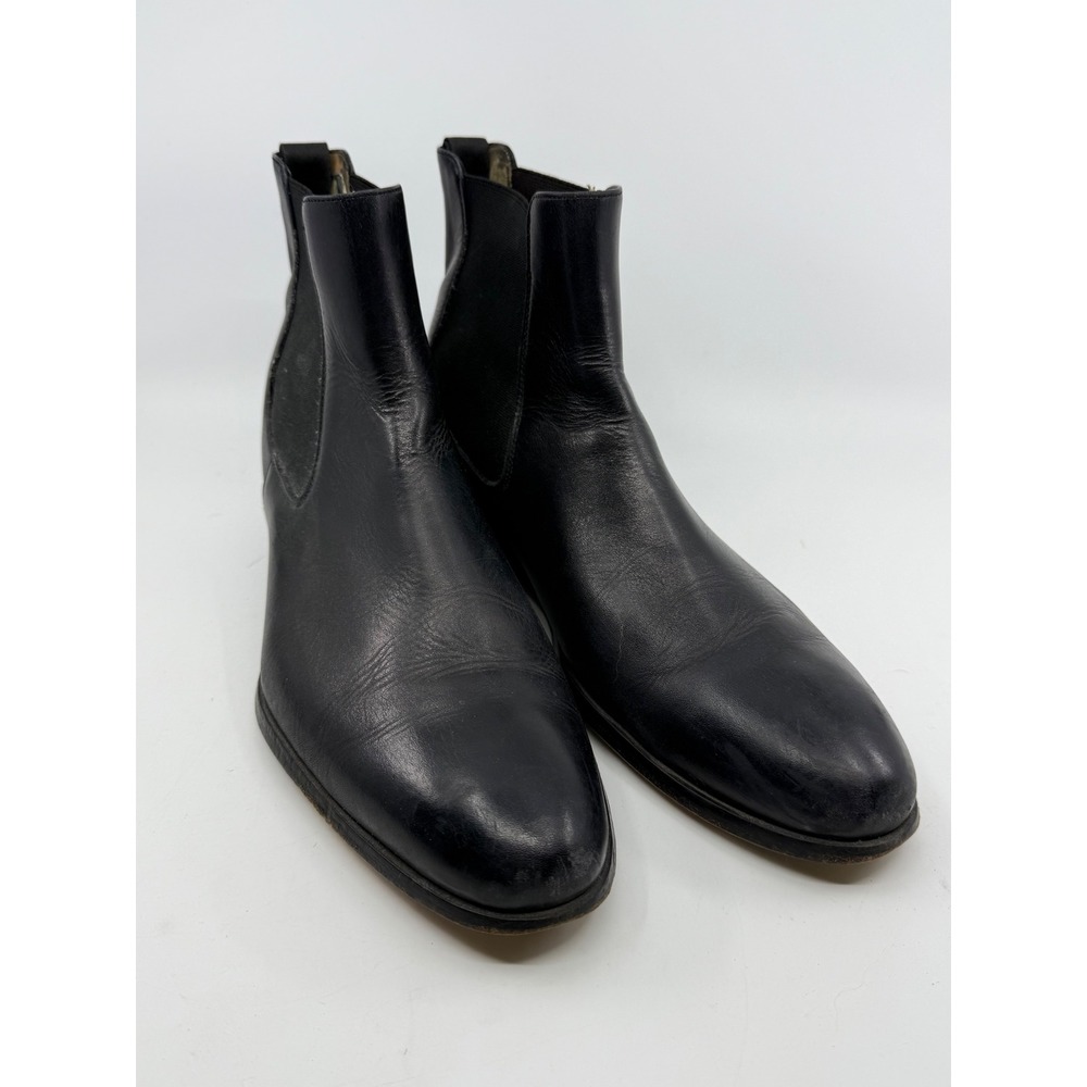 Ace Marks Mens Black Leather Chelsea‎ Boots Handcrafted in Italy Size 10 D
